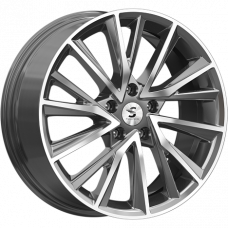 Диск литой 7,5*18 5*114,3 ET45 67,1 КиК КР010 (Xceed) Diamond Gloss Graphite