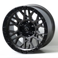 Диск литой 9*17 6*139,7 ET0 110,1 Kipardo KF5089 Dark Grey Black Lip