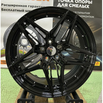 Диск литой 8,5*19 5*114,3 ET35 73,1 Kipardo XF007 BLACK+CR