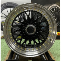 Диск литой 6,5*16 4*114,3 ЕТ30 73,1 Kipardo 166177 BML+GOLD RIVETS