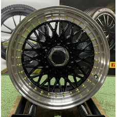 Диск литой 6,5*16 4*100 ЕТ30 73,1 Kipardo 166177 BML+GOLD RIVETS