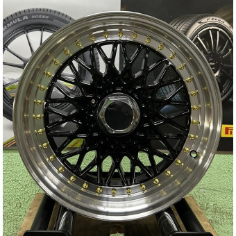 Диск литой 6,5*16 4*100 ЕТ30 73,1 Kipardo 166177 BML+GOLD RIVETS